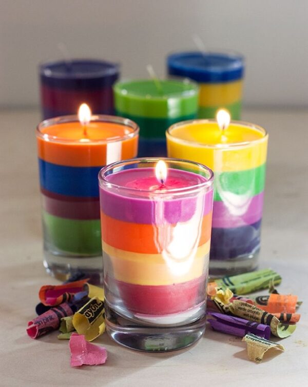 Round block jar candle(Large)