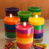 Round block jar candle(Large)